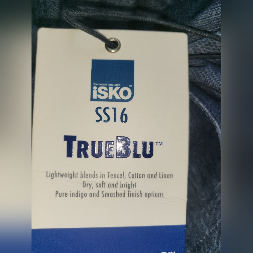 Nwt! ISKO True Blu denim Pant with gathered ankles. SS16/ 61218 - Picture 5 of 8